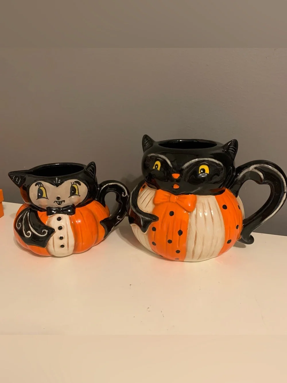 Johanna Parker Halloween Bat Creamer Pitcher Mug and mug